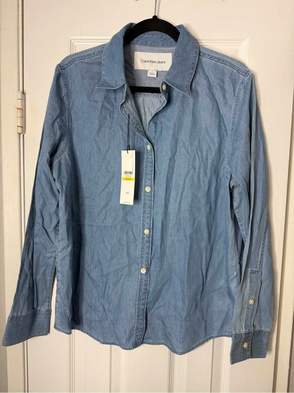 Calvin Klein Jeans Light Blue Denim Button-Down Shirt